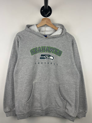 Vintage NFL Reebok Seattle Seahawks Football Grey Hoodie