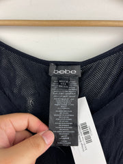 Vintage Bebe Women's Black Mesh Tee