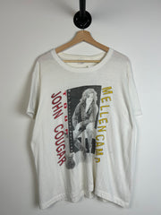 Vintage 80's John Cougar Mellen Camp White Tee