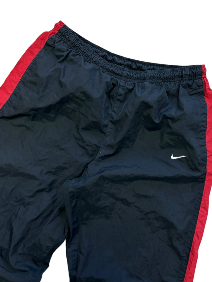 Vintage Nike Mini Swoosh Black & Red Fleece Lined Splash Pants