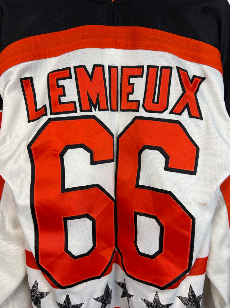 Vintage 90s NHL CCM All Star Game Lemieux White Hockey Jersey