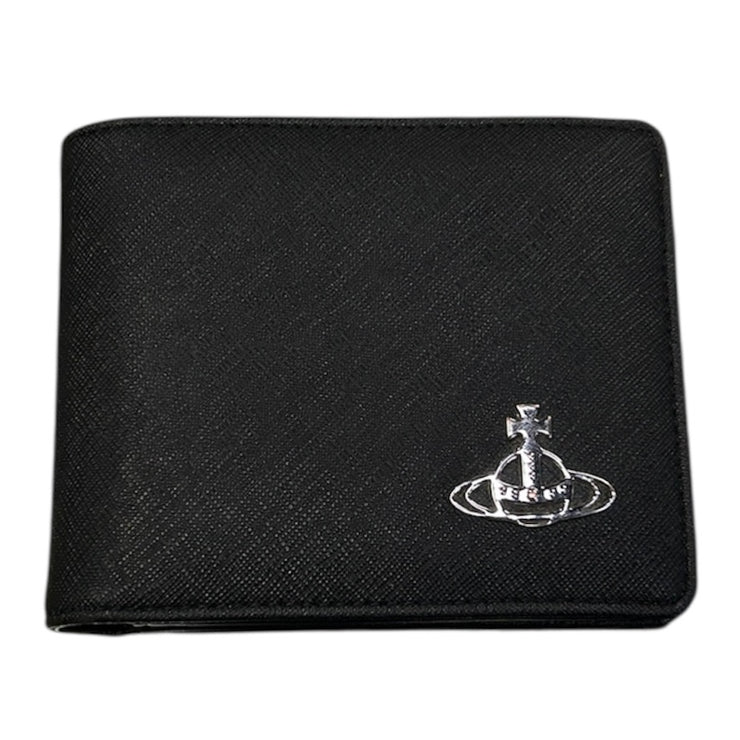 Vivienne Westwood Black Vegan Bi Fold Wallet