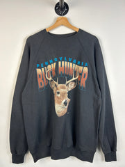 Vintage 90's Buck Hunter Black Crewneck