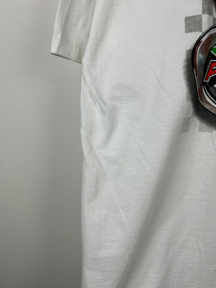 Vintage Nascar Bobby Labonte Interstate Batteries White Tee