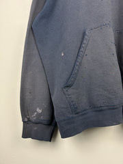 Vintage Nike Middle Swoosh Thrashed Navy Hoodie
