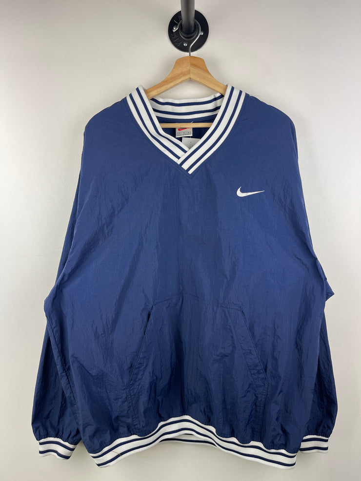 Vintage 90s Nike Swoosh Navy Pullover Windbreaker