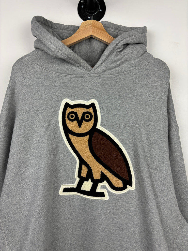 OVO Owl Chenille Embroidered Grey Hoodie