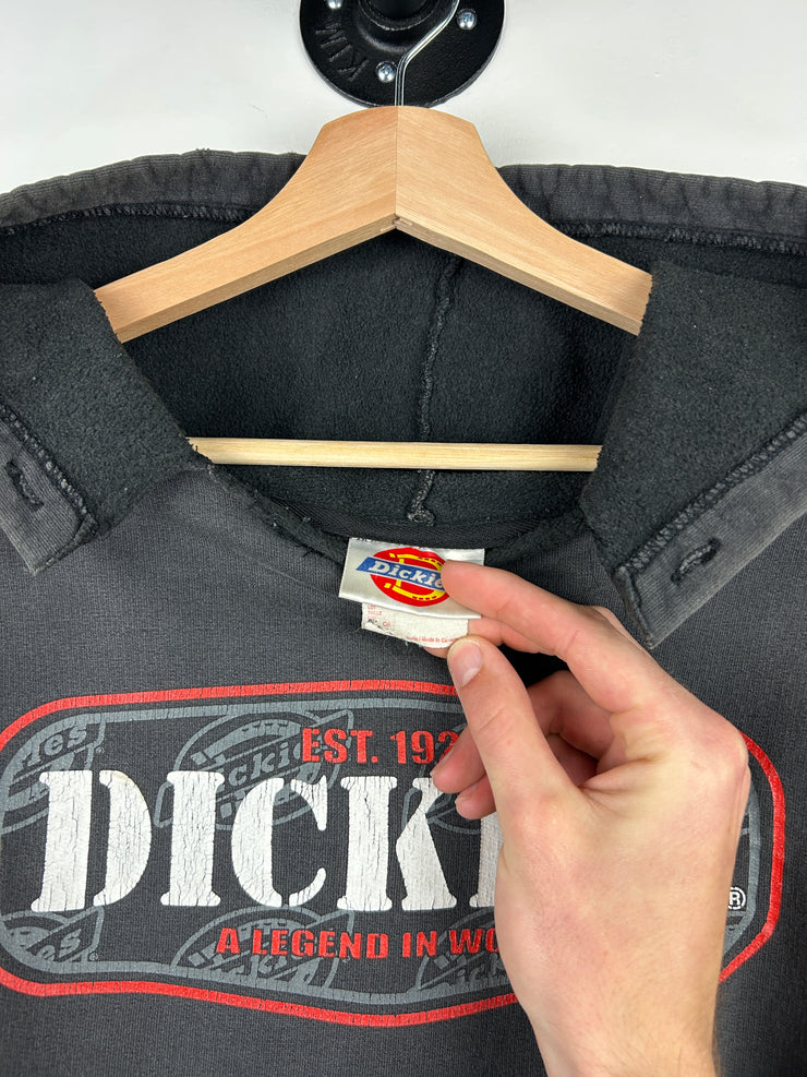 Vintage 90s Dickies Thrashed Black Hoodie