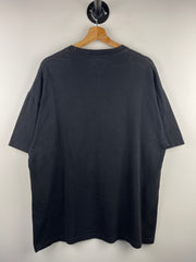 Vintage If You Can Read This Put Me Back On My Barstool Comedy Black Tee