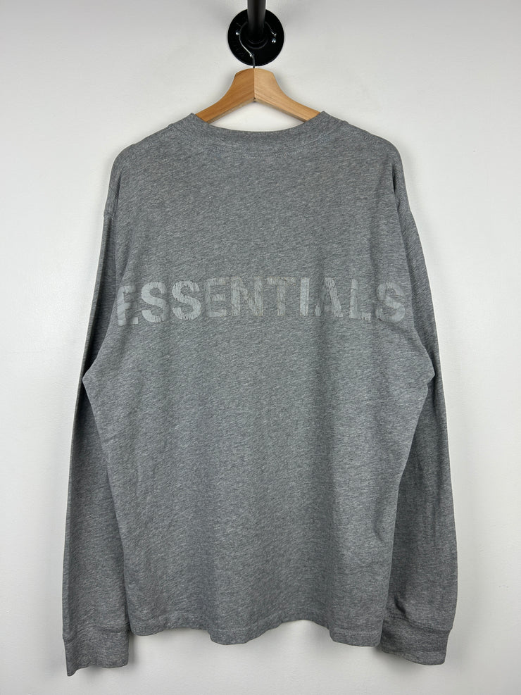 Fear Of God Essentials 3M Logo Grey Long Sleeve