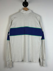 Vintage 80's L.L. Bean White Polo Rugby Long Sleeve