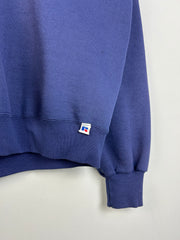 Vintage 90's Russell Essential Blank Faded Indigo Crewneck