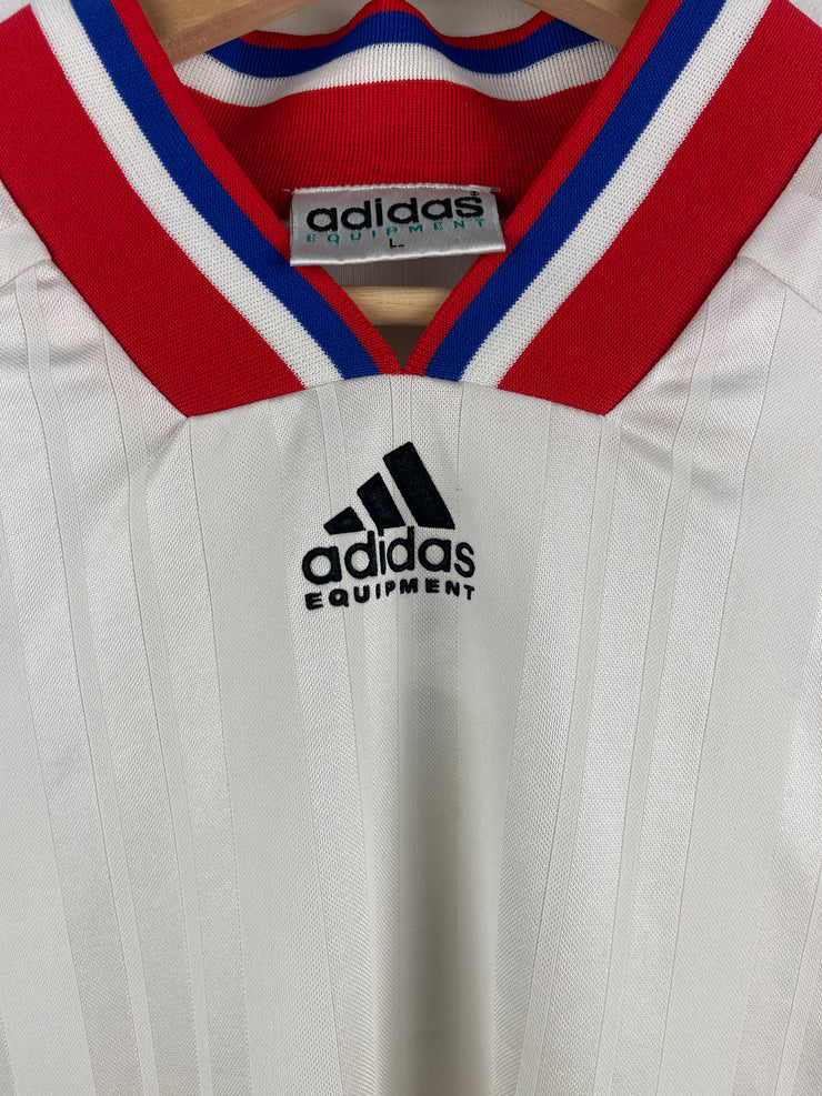 Vintage 90s Adidas Equipment White & Red Soccer Jersey