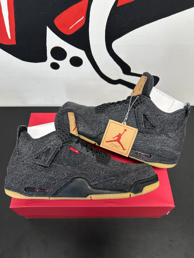 Jordan 4 Levi’s Black (Blank Tab)