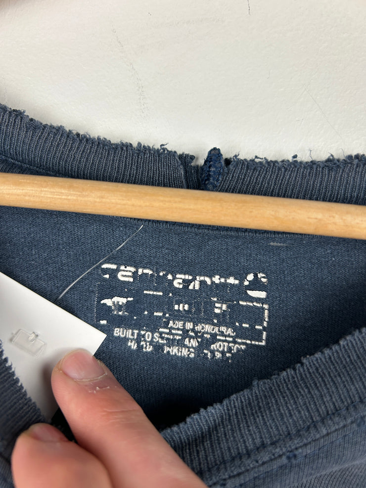 Vintage Carhartt Thrashed Navy Pocket Tee
