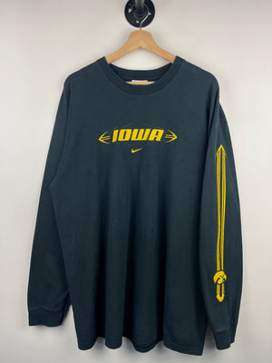 Vintage Nike Iowa University Hawkeyes Black Long Sleeve