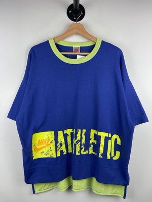 Vintage 80s Nike Athletic Advantage Agassi Tech Challenge Blue Tee