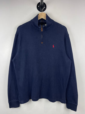 Vintage Polo Ralph Lauren Navy Quarter Zip Sweater