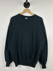 Vintage 90s Jerzees Blank Black Crewneck