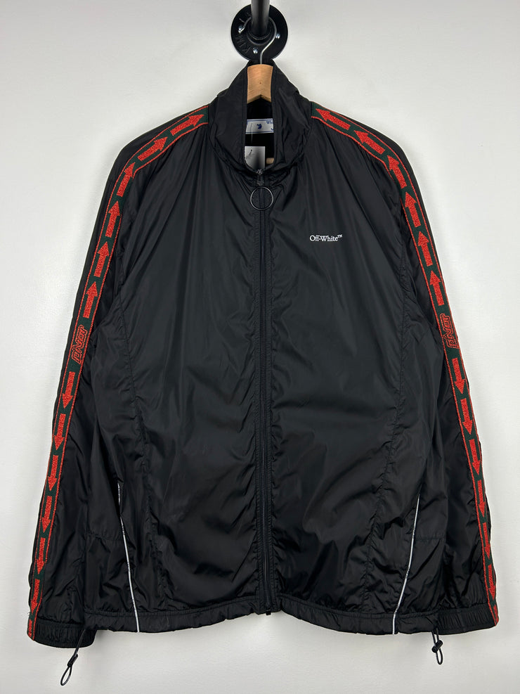 Off White Arrow Bookish Nylon Black Windbreaker