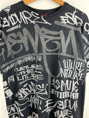 Vintage Element Skateboards All Over Print Black Tee