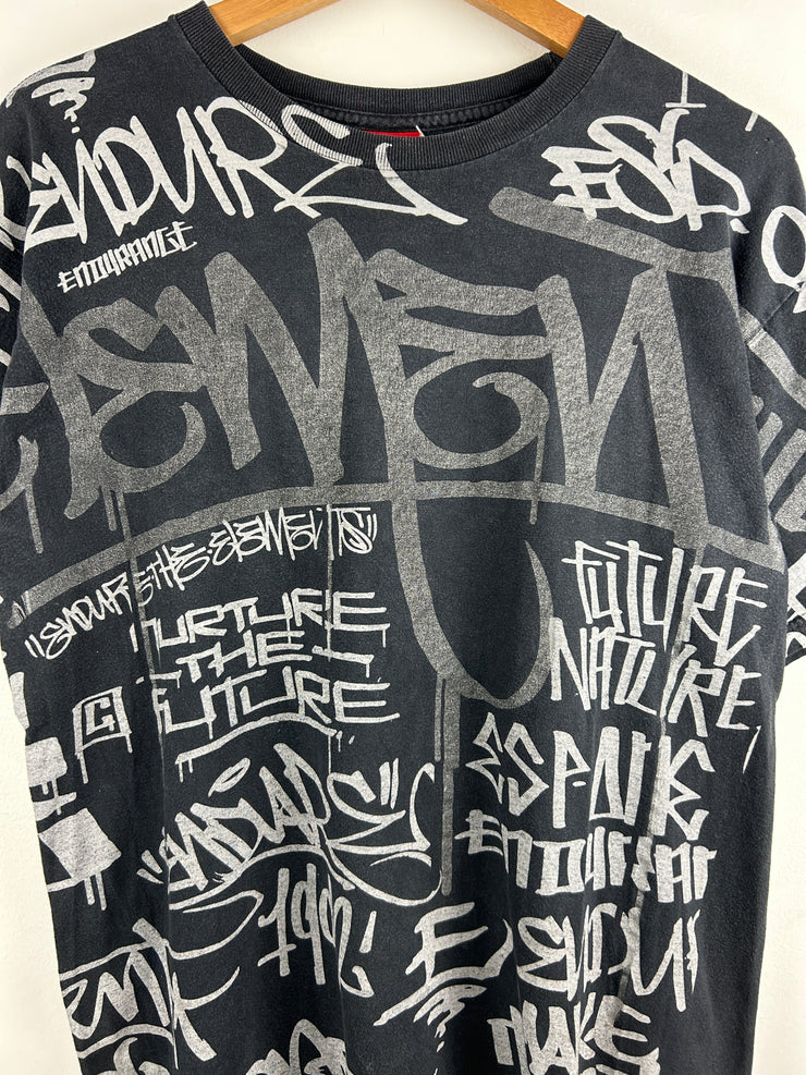 Vintage Element Skateboards All Over Print Black Tee