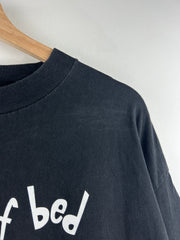 Vintage 90s Im Out Of Bed And Dressed Comedy Black Tee