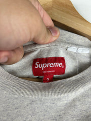 Supreme Small Box Logo Heather Grey Long Sleeve