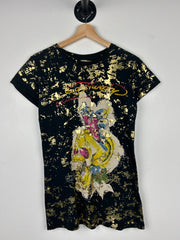 Vintage Ed Hardy Death Moth Black Women’s Tee