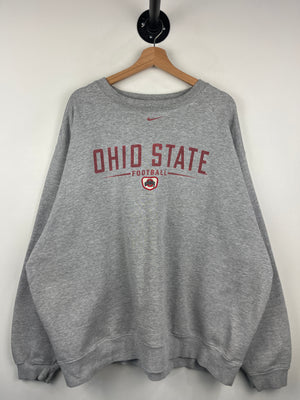 Vintage 90s Nike Ohio State Football Middle Swoosh Grey Crewneck
