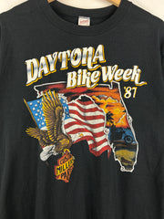 Vintage 80s Daytona Bike Week Black Tee