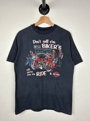 Vintage 80s Harley Davidson Don’t Call Em' Bikers Black Tee