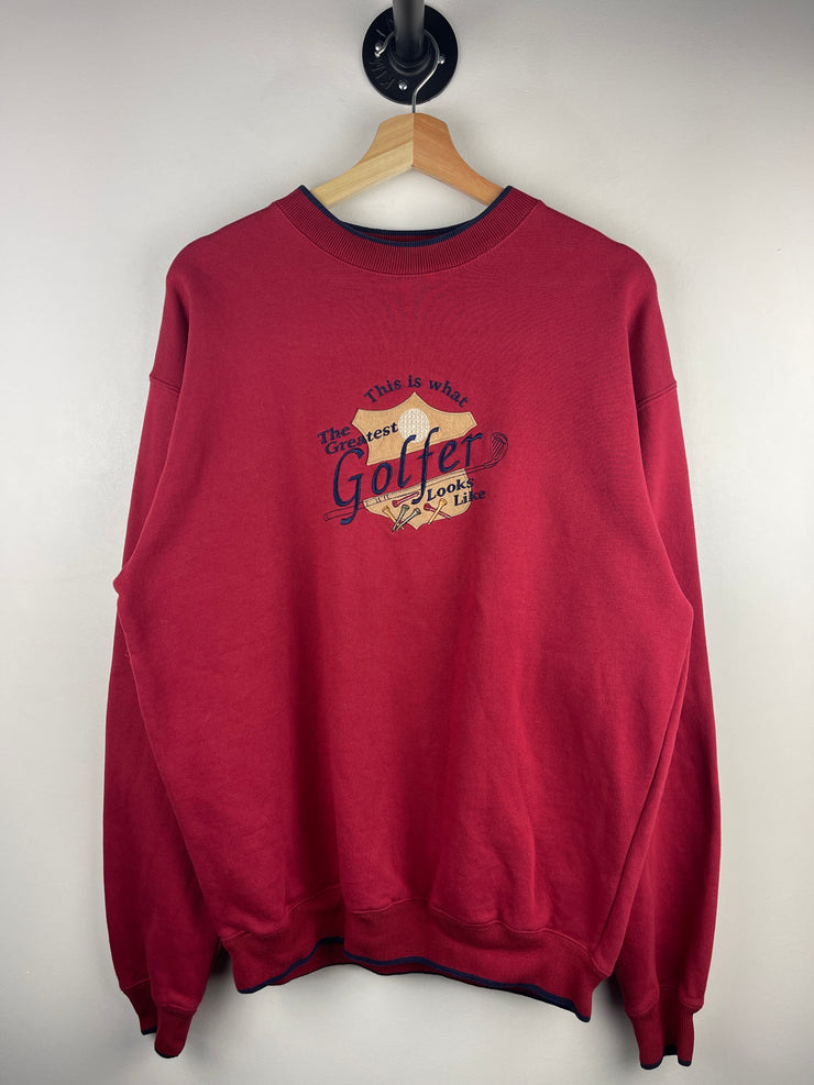 Vintage Golf This Is What The Greatest Golfer Looks Like Red Crewneck