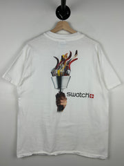 Vintage 90s Atlanta Olympics Swatch Watches Promo White Tee