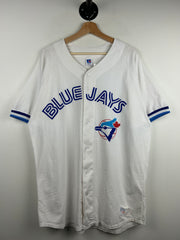 Vintage 80s MLB Russell Athletic Toronto Blue Jays White Baseball Jersey