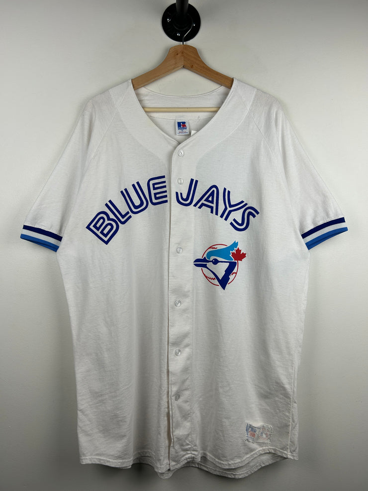 Vintage 80s MLB Russell Athletic Toronto Blue Jays White Baseball Jersey