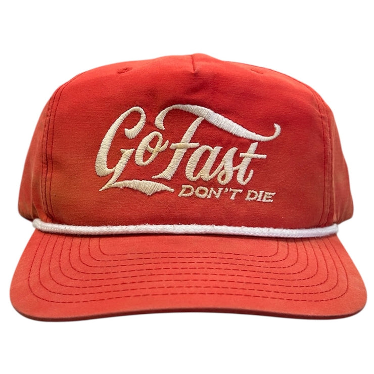 Vintage 90s Go Fast Don’t Die Red Snapback Hat
