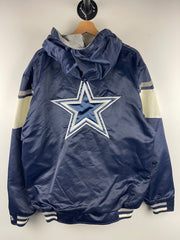Vintage NFL Dallas Cowboys Navy & Grey Reversible Hooded Jacket