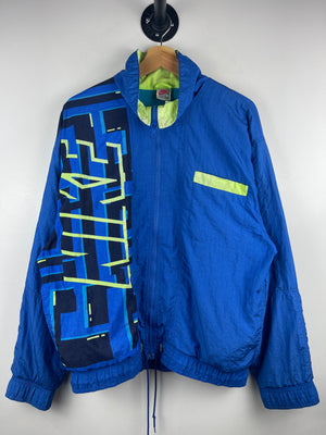 Vintage 80s Nike Spellout Blue & Green Windbreaker