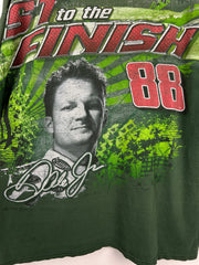 Vintage Nascar Chase Dale Earnhardt AMP All Over Print Green Tee