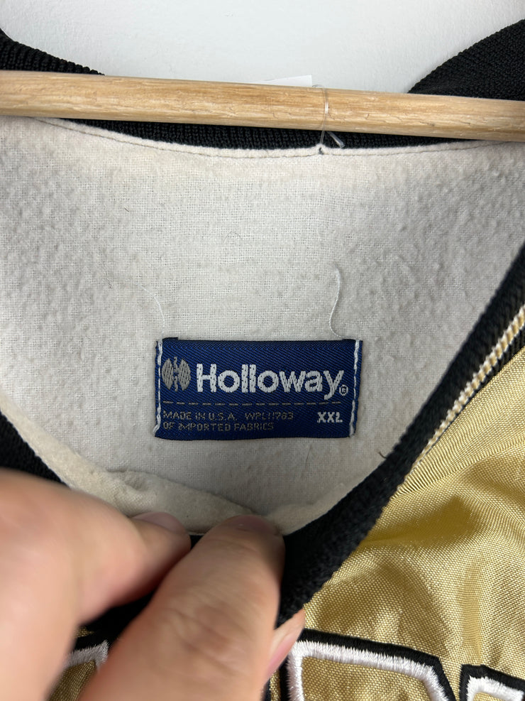 Vintage 90s Holloway Purdue Embroidered Gold Pullover Windbreaker
