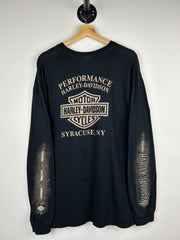 Vintage Harley Davidson Syracuse Road Black Long Sleeve