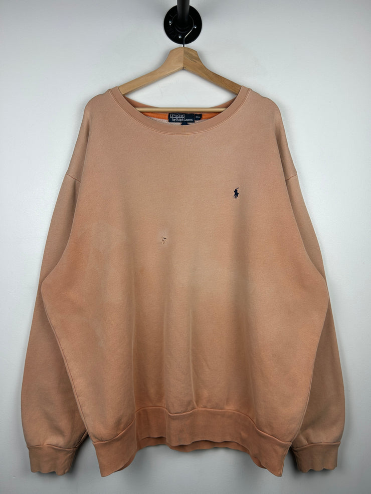 Vintage 90s Polo Ralph Lauren Faded Peach Crewneck