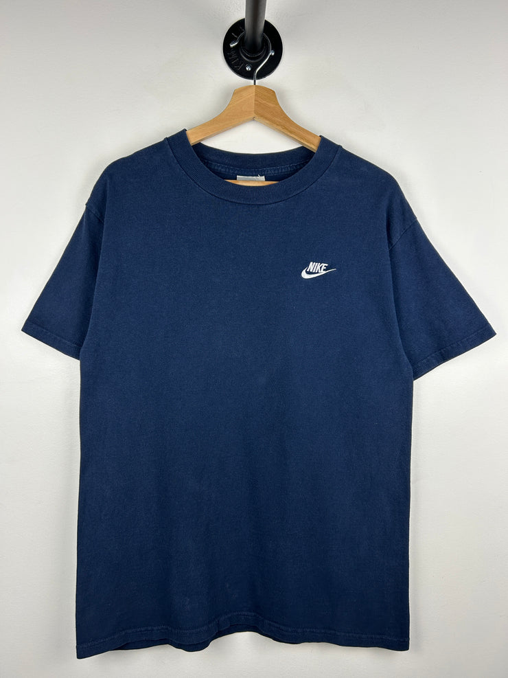 Vintage Nike Swoosh Spellout Navy Tee