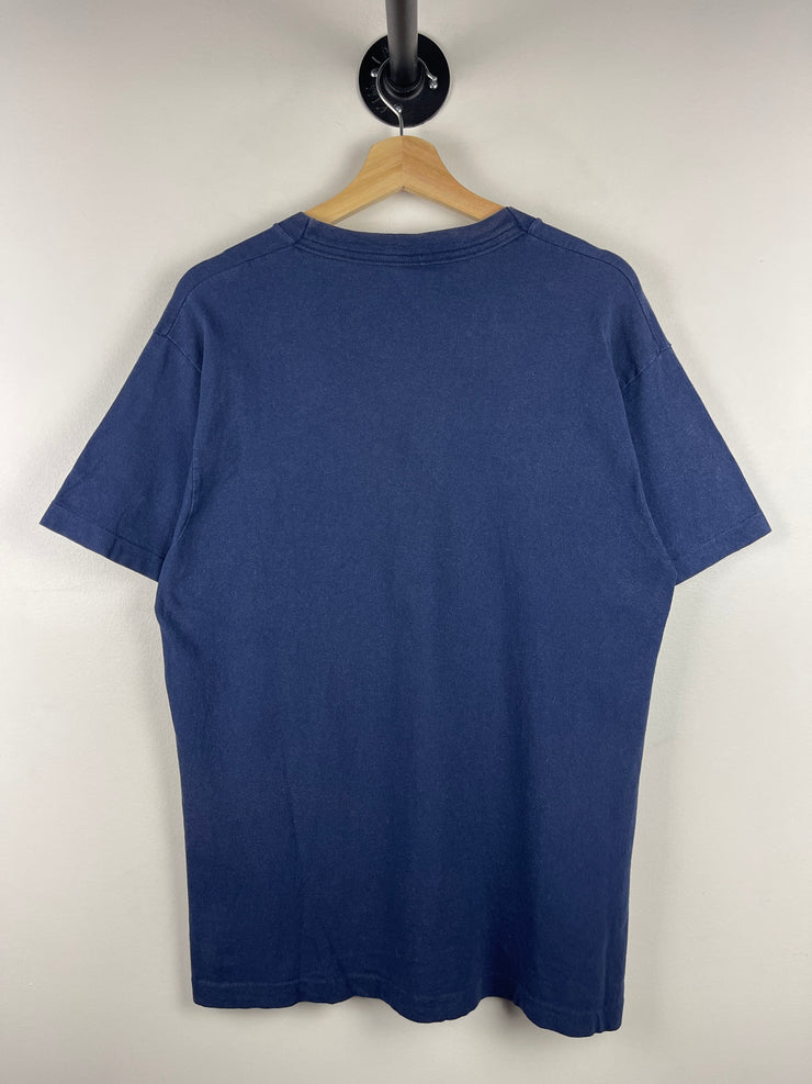 Vintage 90s Faded Navy Blank Pocket Tee
