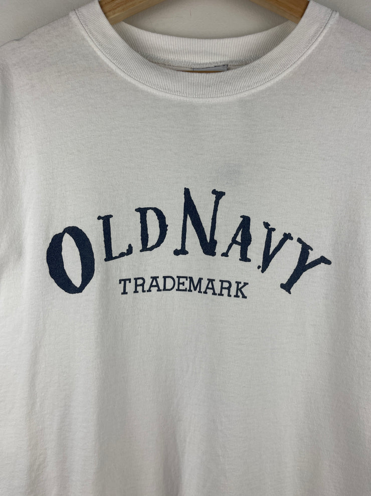 Vintage Old Navy Trademark White Tee