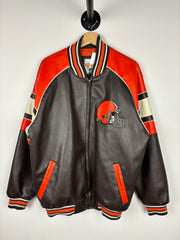 Vintage NFL Cleveland Browns Leather Varsity Jacket