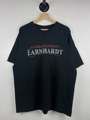 Vintage Nascar Chase Earnhart Dale Jr & Sr Daytona 500 Black Tee