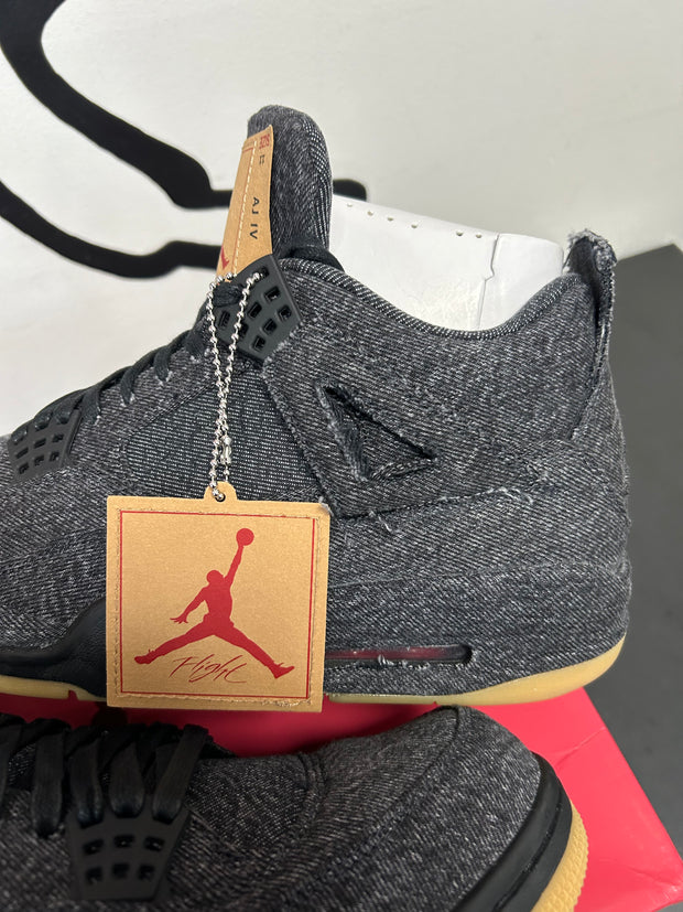 Jordan 4 Levi’s Black (Blank Tab)