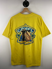 Vintage 90s Camel Smokes Smooth Character Yellow Tee